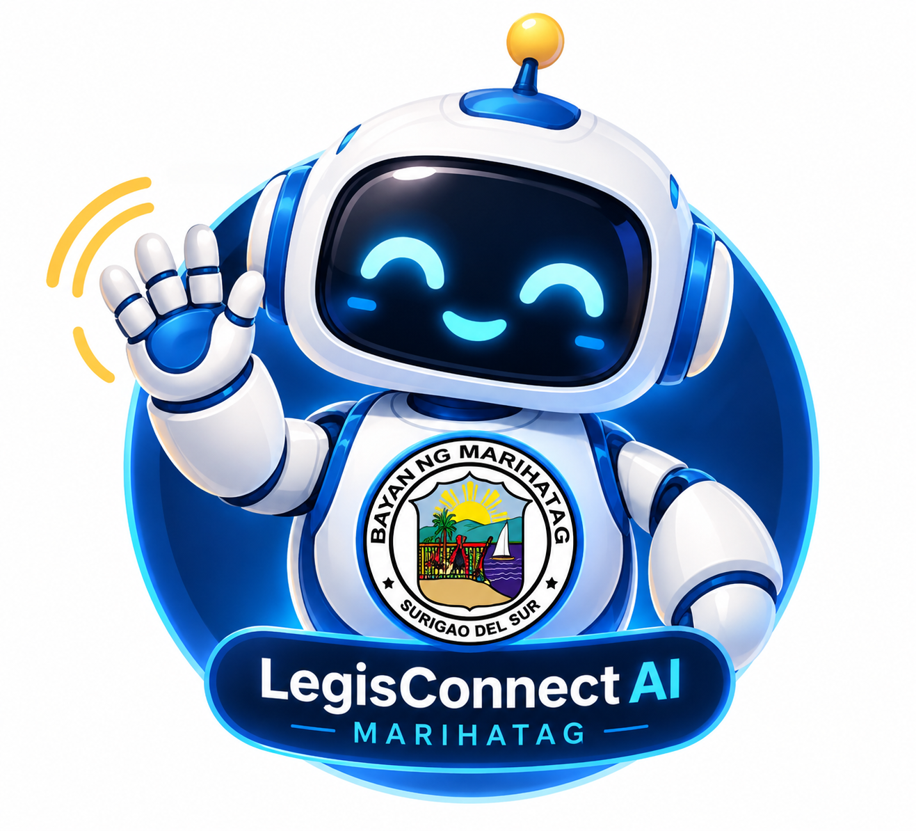 LegisConnect AI waving mascot